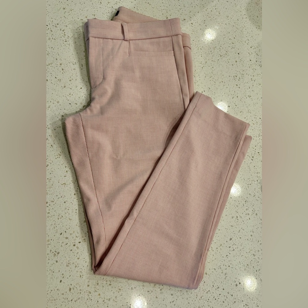 Banana Republic Pink and White Striped Pants, Sloan Fit, Size 6L, GreatCondition
